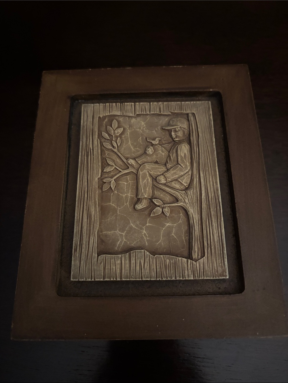 Rustic Brown wooden box - Unbranded